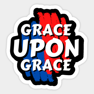 Grace Upon Grace | Christian Typography Sticker